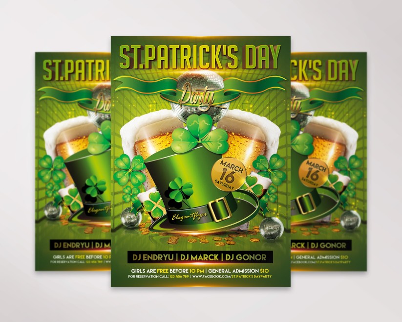 St.Patrick’s Day Party 2 Premium Club Flyer PSD Template St.Patrick’s Day Party 2 Premium Club Flyer PSD Template