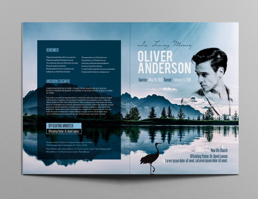 PREMIUM FUNERAL PROGRAM TEMPLATE 025 PREMIUM FUNERAL PROGRAM TEMPLATE 025