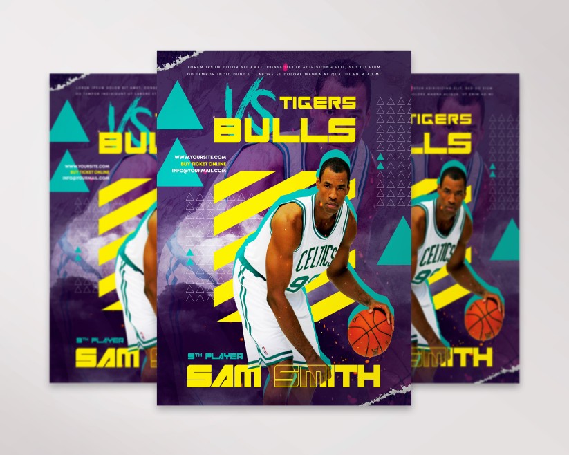1 Basketball – Free Flyer PSD Template 1 Basketball – Free Flyer PSD Template