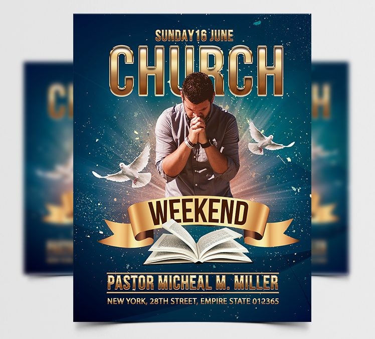 Weekend Church Event – Free Flyer Template in PSD Weekend Church Event – Free Flyer Template in PSD