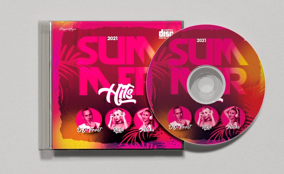 Summer Hits – Free CD Cover PSD Template Summer Hits – Free CD Cover PSD Template