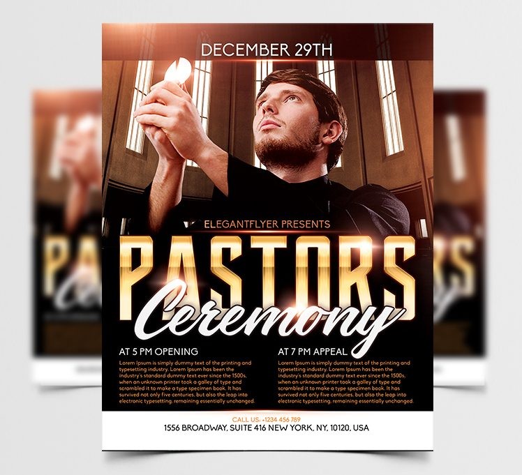 Free Pastors Ceremony Flyer Template Free Pastors Ceremony Flyer Template