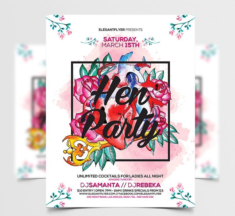 Hen Party – Flyer PSD Template 26 Hen Party – Flyer PSD Template 26