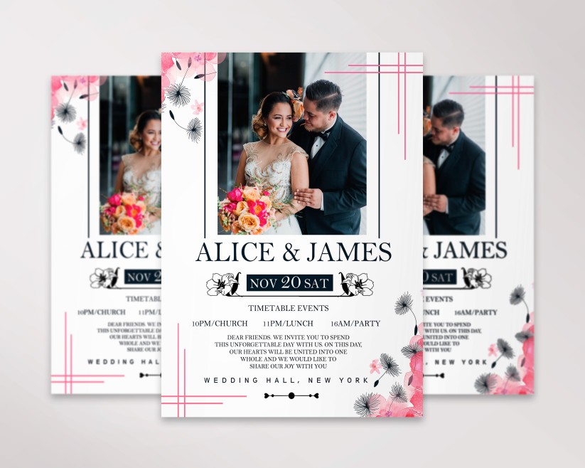 30 Best Wedding Invitation PSD Templates in 2022 | by ElegantFlyer