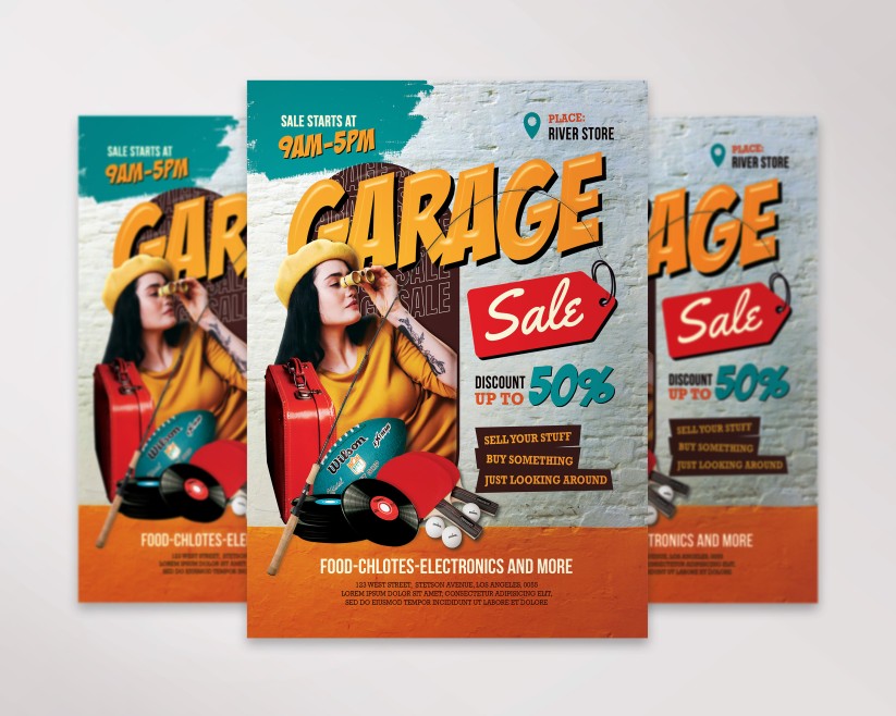 Garage Sale – Free Flyer PSD Template 07 Garage Sale – Free Flyer PSD Template 07