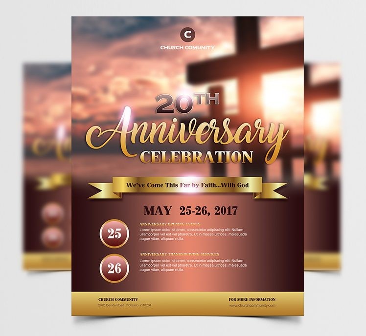 Anniversary Celebration – Free PSD Flyers Template Anniversary Celebration – Free PSD Flyers Template