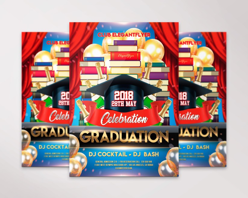 Colorful Graduation Flyer PSD Template 16 Colorful Graduation Flyer PSD Template 16