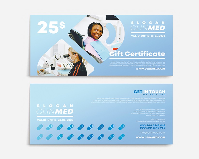 CLINIC - PREMIUM GIFT CERTIFICATE TEMPLATE IN PSD CLINIC - PREMIUM GIFT CERTIFICATE TEMPLATE IN PSD
