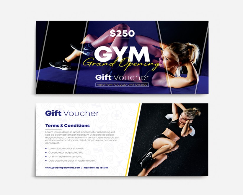 GYM - PREMIUM GIFT CERTIFICATE TEMPLATE IN PSD GYM - PREMIUM GIFT CERTIFICATE TEMPLATE IN PSD