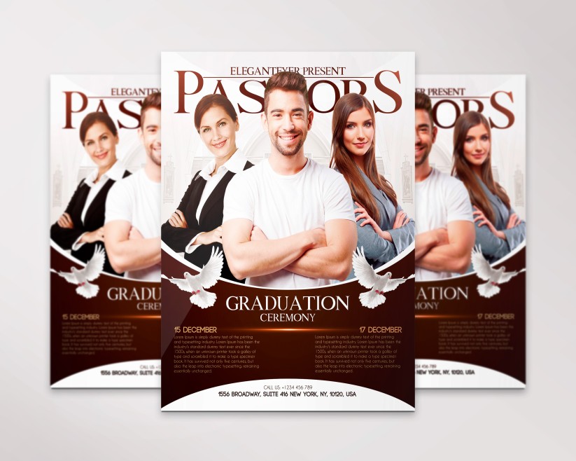 Pastors Graduation Ceremony Flyer PSD Template 18 Pastors Graduation Ceremony Flyer PSD Template 18