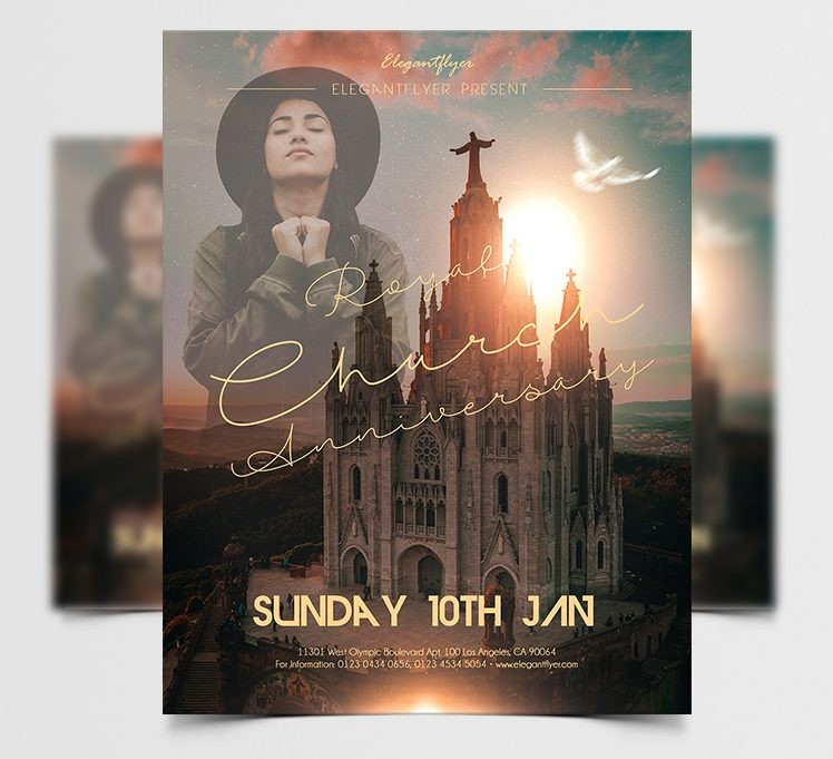 Royal Church Anniversary Flyer Template PSD + Facebook Cover + Instagram Post Royal Church Anniversary Flyer Template PSD + Facebook Cover + Instagram Post
