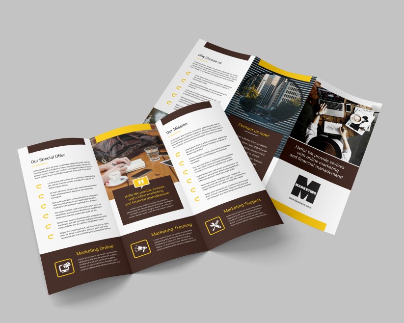 Marketing – Free Tri-Fold PSD Brochure Template Marketing – Free Tri-Fold PSD Brochure Template