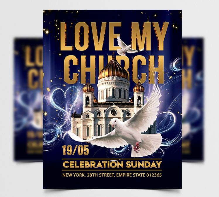Love my Church – Flyer Template in PSD Love my Church – Flyer Template in PSD
