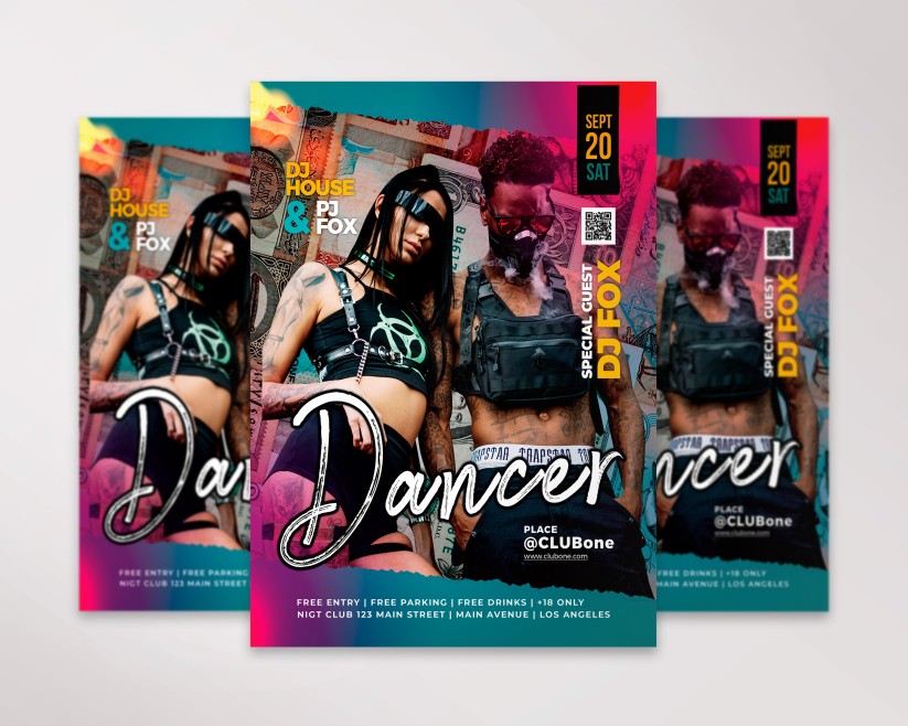 Dancer Party flyer Dancer Party flyer