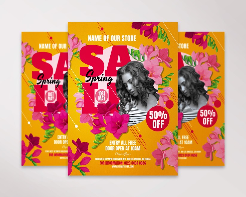 Spring Sale – Premium PSD Flyer Template 028 Spring Sale – Premium PSD Flyer Template 028