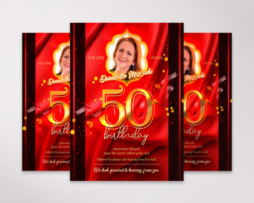50TH BIRTHDAY - PREMIUM PSD FLYER TEMPLATE 043 50TH BIRTHDAY - PREMIUM PSD FLYER TEMPLATE 043