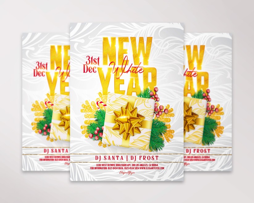 15 White New Year Party – Free PSD Flyer Template 15 White New Year Party – Free PSD Flyer Template