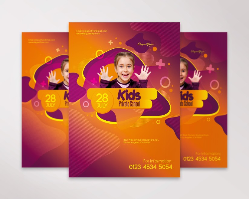 Kids Private School – PSD Flyer Template Kids Private School – PSD Flyer Template