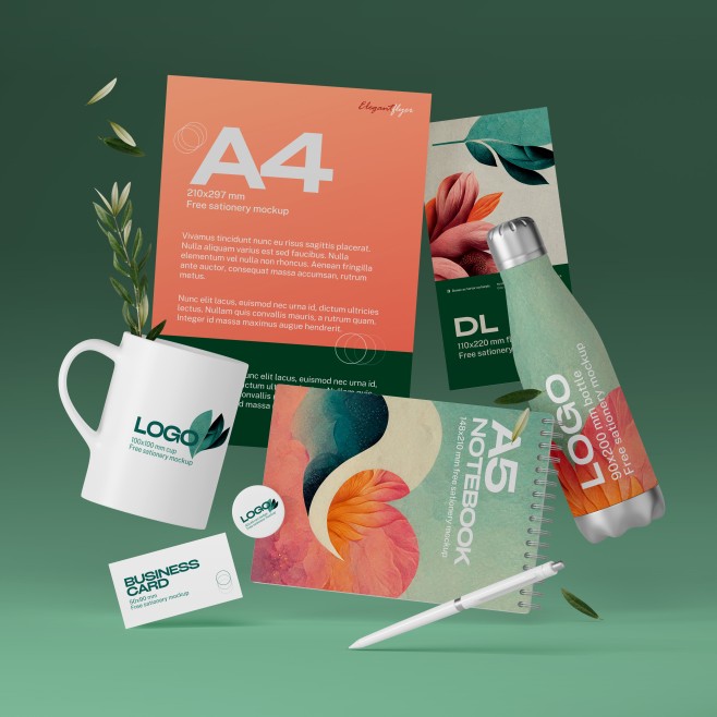 3 Free Stationery Mockup in PSD 3 Free Stationery Mockup in PSD