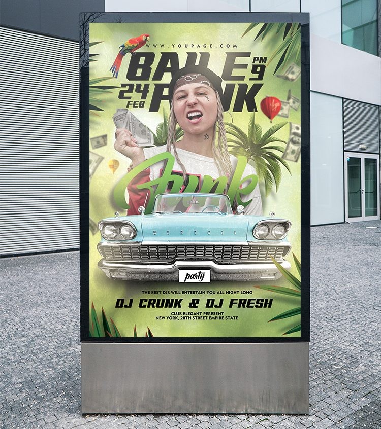 Baile Funk Party – Free PSD Poster Template Baile Funk Party – Free PSD Poster Template
