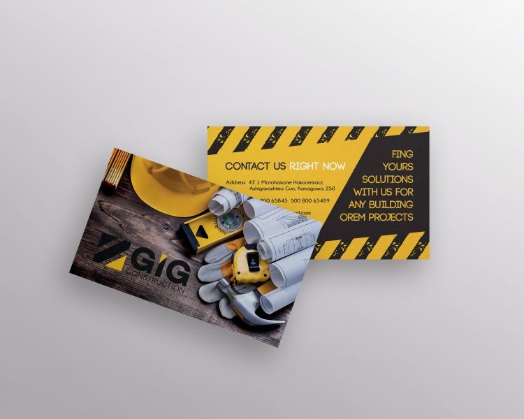 Construction Premium Business card PSD Template Construction Premium Business card PSD Template