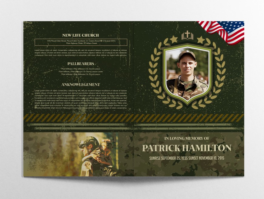 FUNERAL BROCHURE FOR MILITARY – PSD BROCHURE TEMPLATE 023 FUNERAL BROCHURE FOR MILITARY – PSD BROCHURE TEMPLATE 023