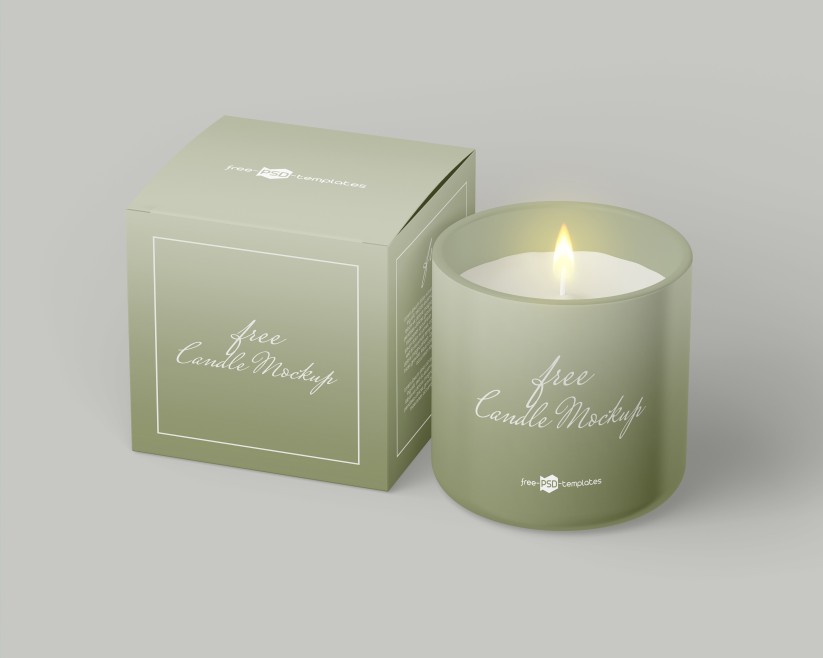 Free Candle Mockup Set Free Candle Mockup Set