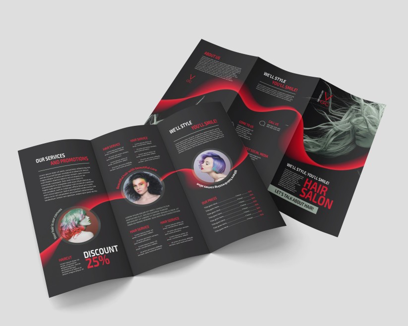 Free Hair Salon Brochure Template Free Hair Salon Brochure Template