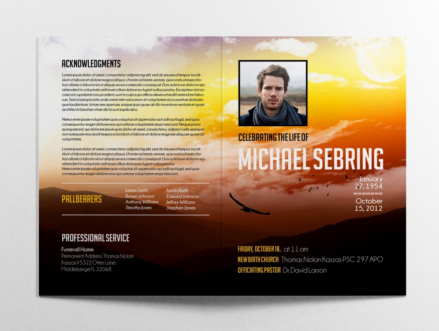 FREE EDITABLE FUNERAL PROGRAM BROCHURE 07 FREE EDITABLE FUNERAL PROGRAM BROCHURE 07