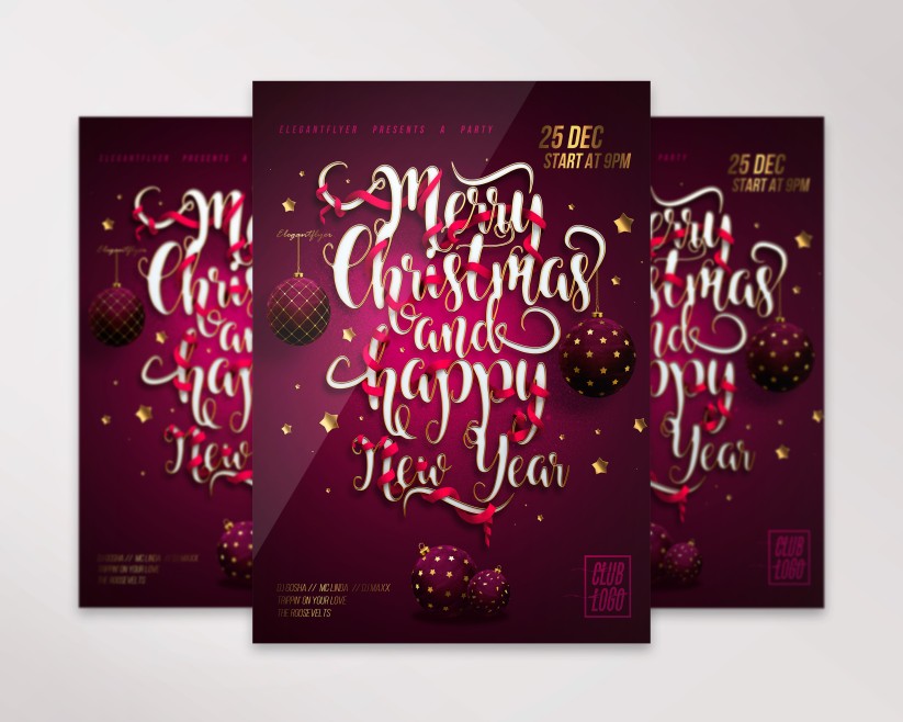 Merry Christmas and Happy New Year! – Premium PSD Flyer Template Merry Christmas and Happy New Year! – Premium PSD Flyer Template