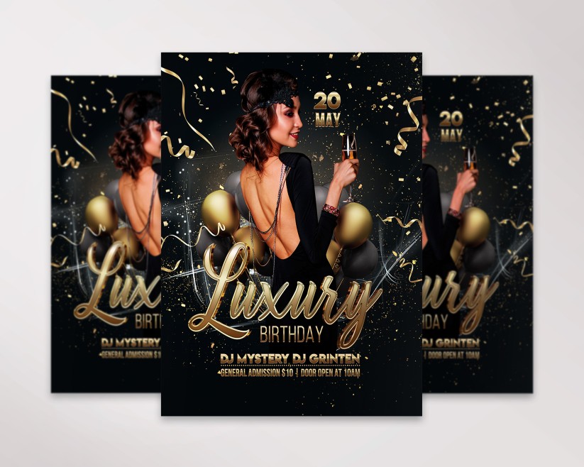 LUXURY BIRTHDAY – FREE FLYER TEMPLATE IN PSD 04 LUXURY BIRTHDAY – FREE FLYER TEMPLATE IN PSD 04