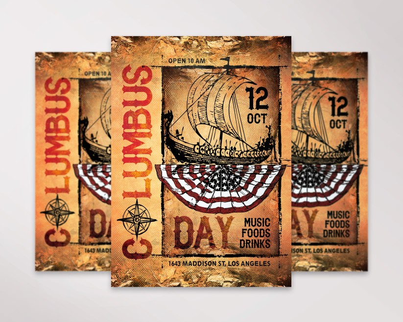 Columbus Day – Free Flyer PSD Template Columbus Day – Free Flyer PSD Template
