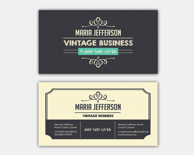 Vintage Premium Business card PSD Template Vintage Premium Business card PSD Template