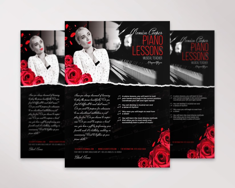 Piano Lessons – Free PSD Flyer Template Piano Lessons – Free PSD Flyer Template