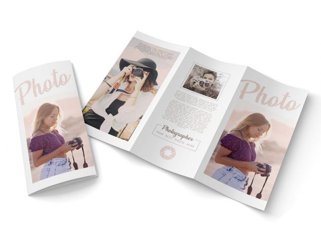 Photography Tri-Fold Brochure PSD Template 1 Photography Tri-Fold Brochure PSD Template 1