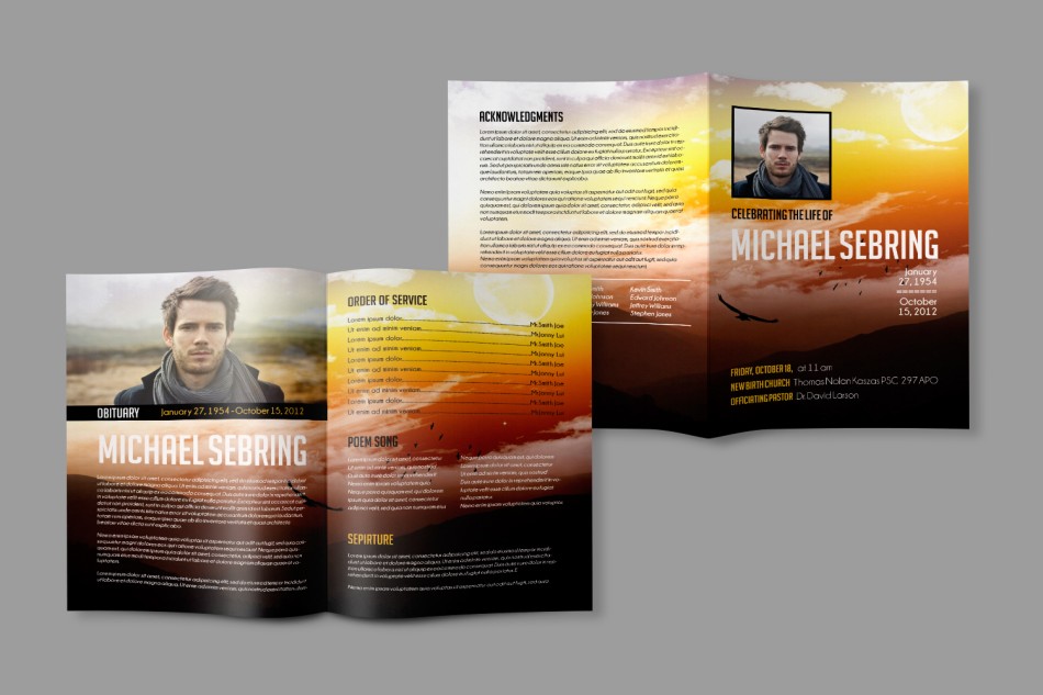 Free Editable Funeral Program Brochure 22 Free Editable Funeral Program Brochure 22