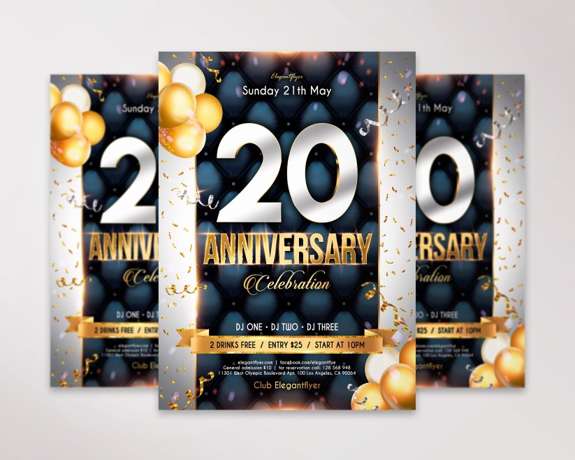 ANNIVERSARY – FLYER PSD TEMPLATE 20 ANNIVERSARY – FLYER PSD TEMPLATE 20