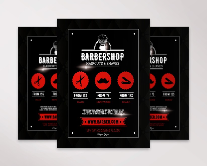 Barbershop – Flyer PSD Template 11 Barbershop – Flyer PSD Template 11