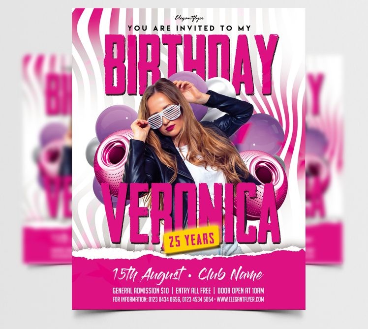 Free Birthday Invitation PSD Template Free Birthday Invitation PSD Template