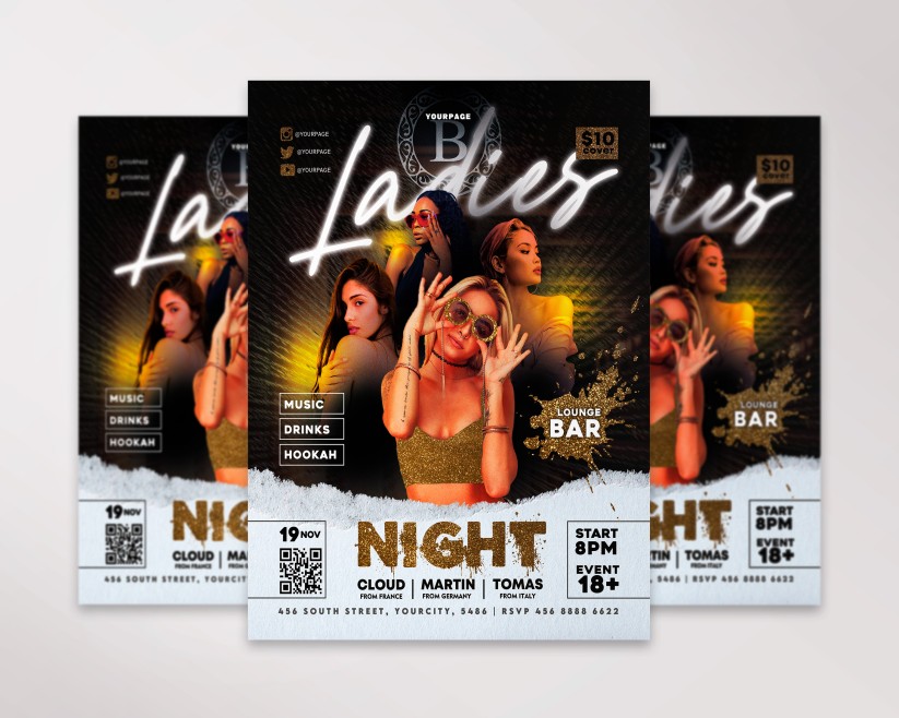 LADIES NIGHT - PREMIUM PSD FLYER TEMPLATE 18 LADIES NIGHT - PREMIUM PSD FLYER TEMPLATE 18