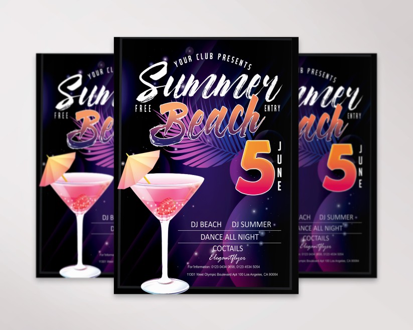 Black Summer Beach Free Flyer Black Summer Beach Free Flyer