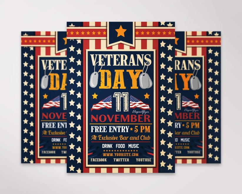 Veterans Day – Free Flyer PSD Template Veterans Day – Free Flyer PSD Template