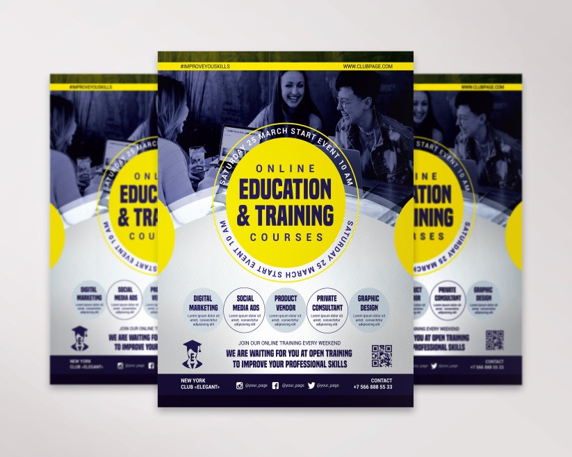 Education & Training – Free Flyer PSD Template 3 Education & Training – Free Flyer PSD Template 3