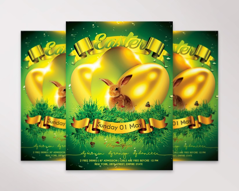 free-golden-easter-flyer-template free-golden-easter-flyer-template