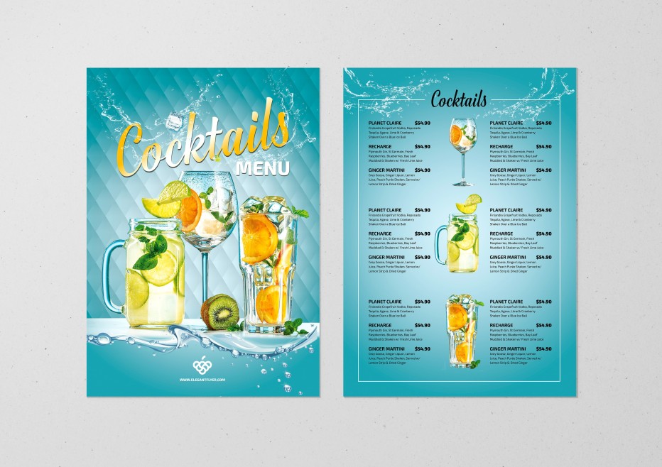 FREE COCKTAIL MENU PSD TEMPLATE FREE COCKTAIL MENU PSD TEMPLATE