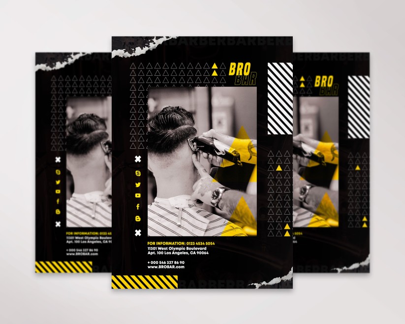 Barber Shop – Free Flyer PSD Template 3 Barber Shop – Free Flyer PSD Template 3