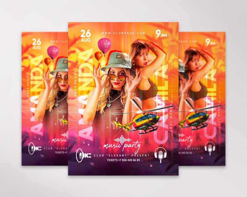 DJ LADY - PREMIUM PSD FLYER TEMPLATE DJ LADY - PREMIUM PSD FLYER TEMPLATE