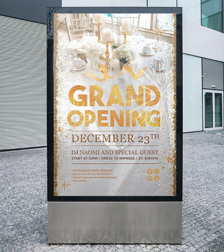 Grand Opening – Free PSD Poster Template Grand Opening – Free PSD Poster Template