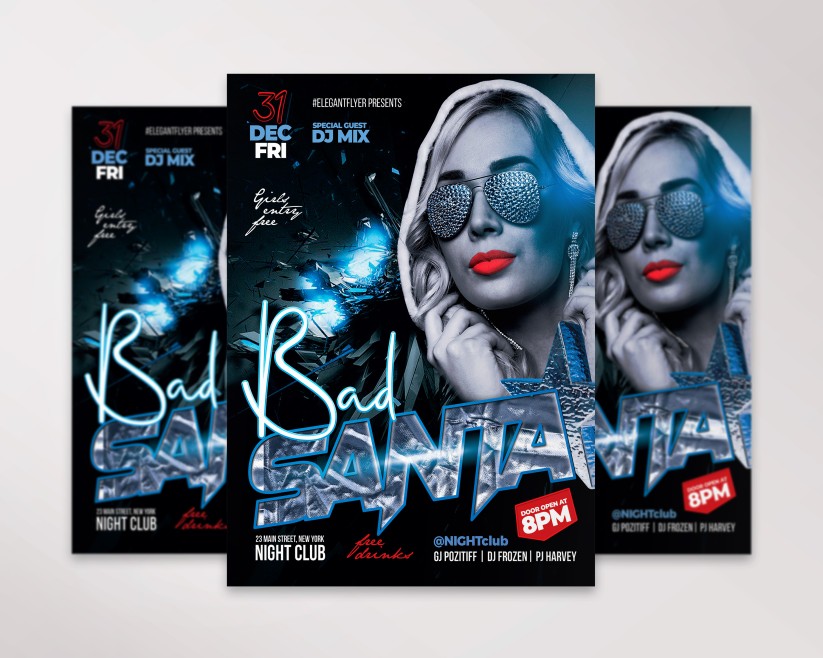 14 Bad Santa Party – Premium PSD Flyer Template 14 Bad Santa Party – Premium PSD Flyer Template