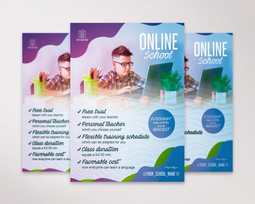 Online School – Premium PSD Flyer Template 6 Online School – Premium PSD Flyer Template 6